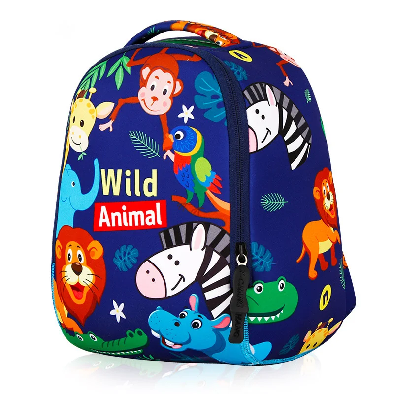 Рюкзак для мальчиков, школьный рюкзак с изображением диких животных