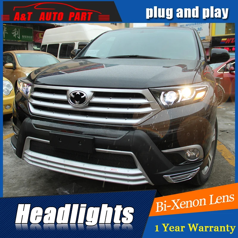 Автостайлинг фары Toyota Highlander 2012 2013 2014 для биксеноновых линз h7 xenon | Автомобили и