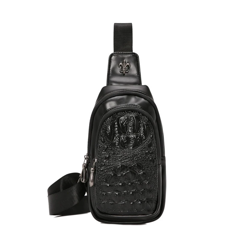 Нагрудная сумка для мужчин 2019 Новая мужская мессенджер из крокодиловой кожи