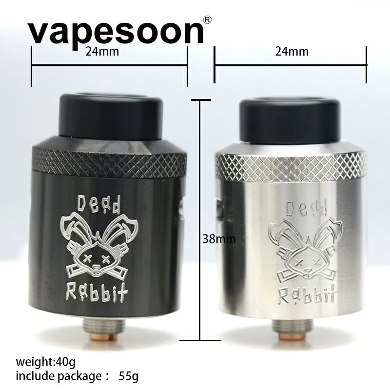 Dead Rabbit BF RDA Atmoizer Tank алюминий поддерживает одну/двойную катушку Vape подходит для elctronic сигаретный бокс мод vape
