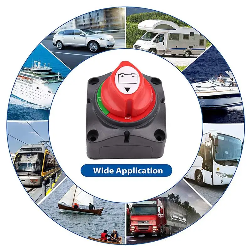 Universal 12V/24V Battery Isolator Cutoff Cut Off Power Kill Switch with 4 Positions Waterproof Cover for Marine Car Boat ATV | Автомобили