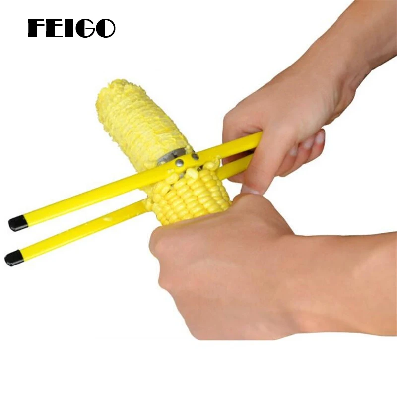 

FEIGO Fresh Corn Stripper Stainless Steel Stripping Device Corn Threshing Grain Peeling Planing Device Hand Kitchen Gadgets F508