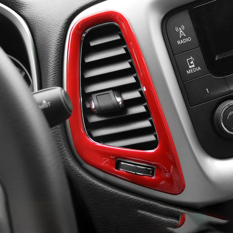 Для Jeep Compass Dashboard кондиционер рамка выходов Декоративные Чехлы наклейка капот