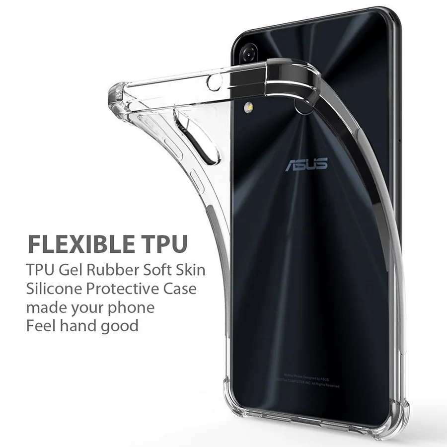 Для Asus Zenfone 5 ZE620K Прозрачный Силиконовый противоударный чехол 5Z ZS620KL для ZE620KL ZE620