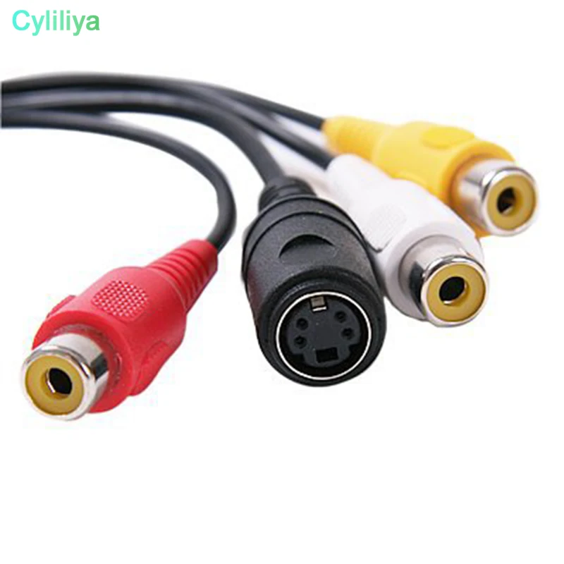 150pcs 19cm VGA to S-Video 3 RCA Composite AV TV Video Out Adapter Converter Cable for PC | Электроника