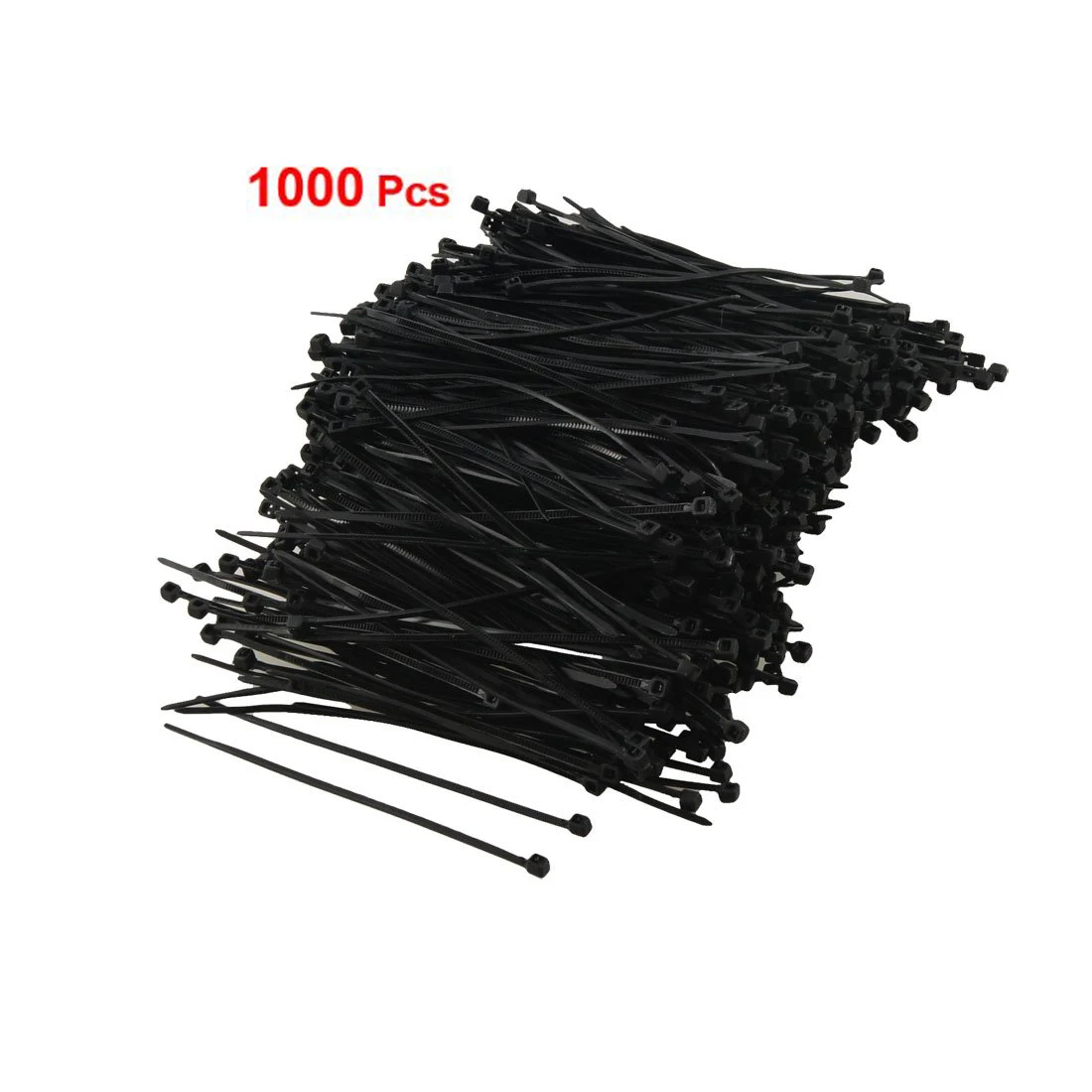 BOFO 1000 Pcs Black Plastic Cable Zip Tie Fasten Wrap 95mm x 2mm | Обустройство дома