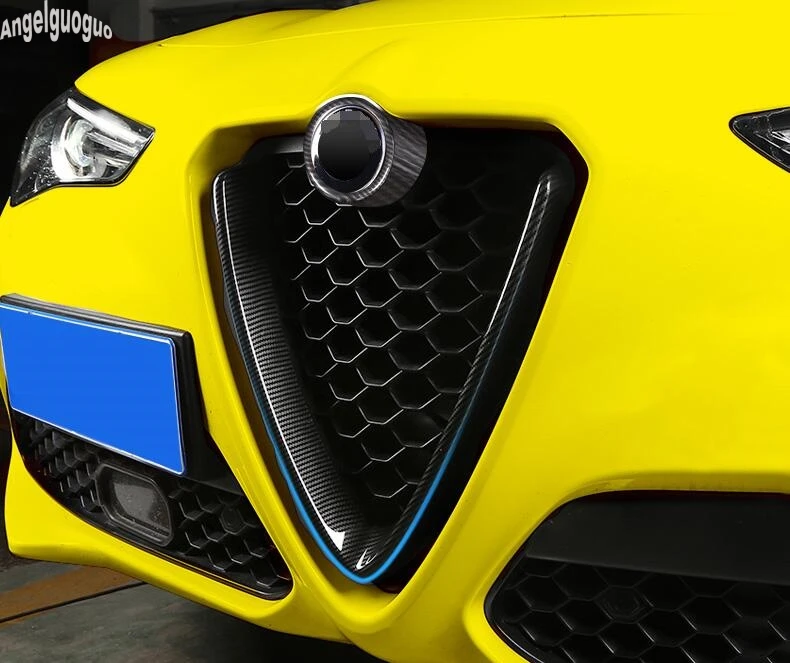 Решетки для головки автомобиля Alfa Romeo Giulia красные или из углеродного волокна V