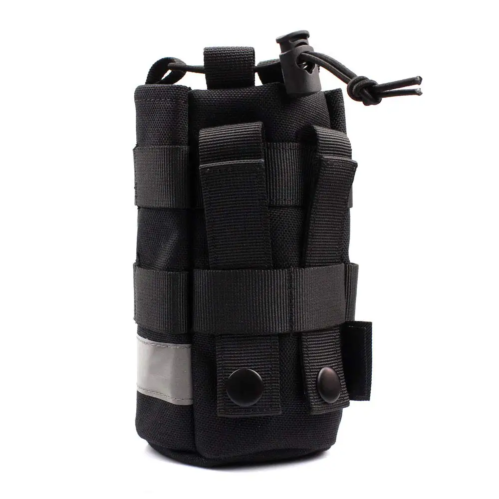 ROCOTACTICAL сумка для бутылки с водой на шнурке, тактический держатель для бутылки с водой Molle со светоотражающей полоской для походов, верховой езды, кемпинга