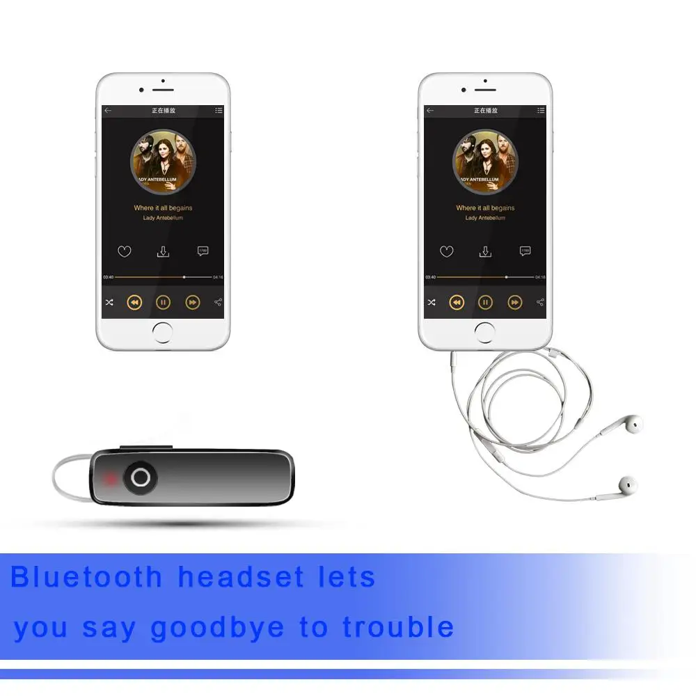 Беспроводные Bluetooth наушники Handfree Call бизнес гарнитура голосовое качество эффект в