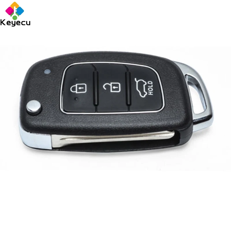 

KEYECU Upgraded Keyless Entry Flip Remote Car Key With 433MHz & 4D60 Chip - FOB for Hyundai Elantra 2016-2017 P/N: 95430-F2110