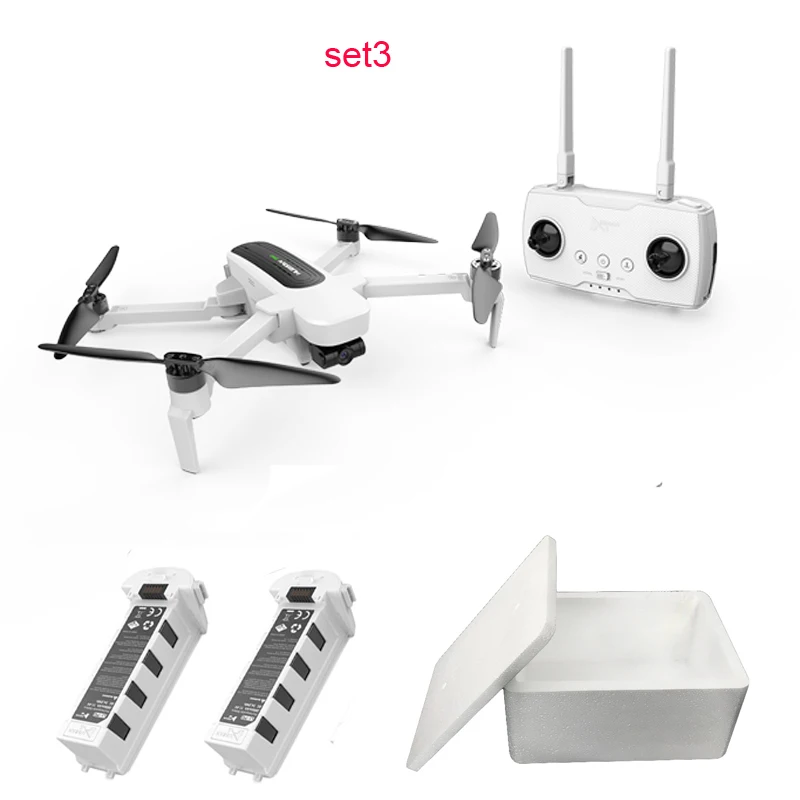 set3 Hubsan H117S Zino gps 5,8 Г 1 км Складная рукоятка с видом от первого лица в формате 4K UHD, Камера 3-осевому гидростабилизатору RC Дрон Квадрокоптер RTF высокое Скорость - Цвет: set3