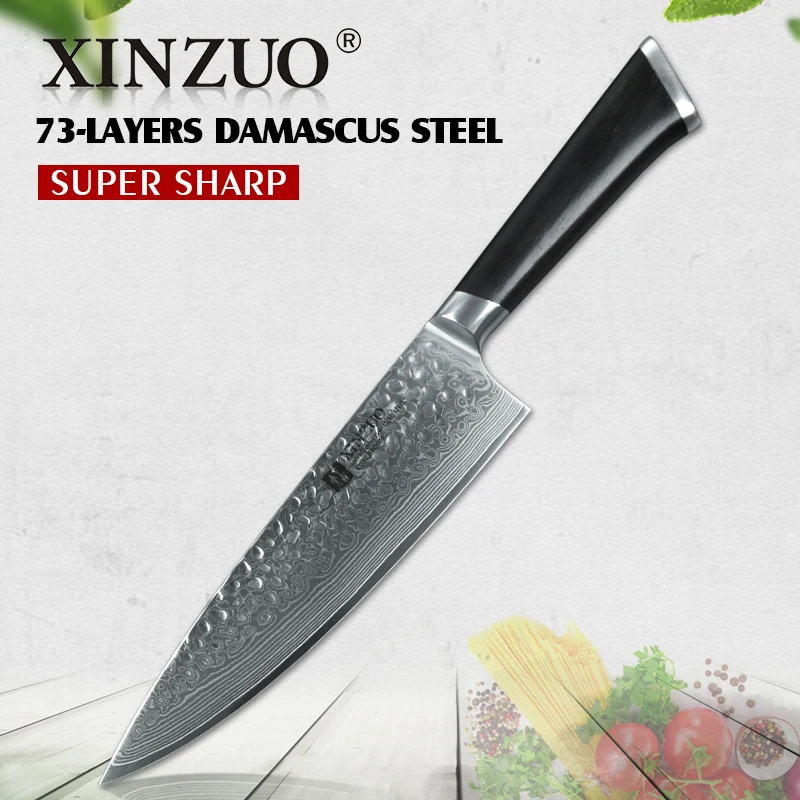 XINZUO 8 &quotшеф повар Ножи 67 слой японский VG10 Дамаск Нержавеющая сталь Кухня старших
