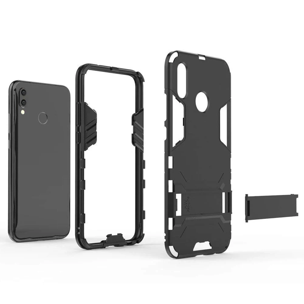 Чехол Hsmeilleur для Huawei P20 Lite двойной слой прочная броня ТПУ бампер ПК чехол подставка