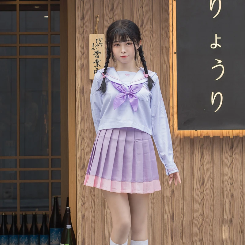 SO Kawaii японская школьная JK Сейлор униформа женская блузка плиссированная юбка