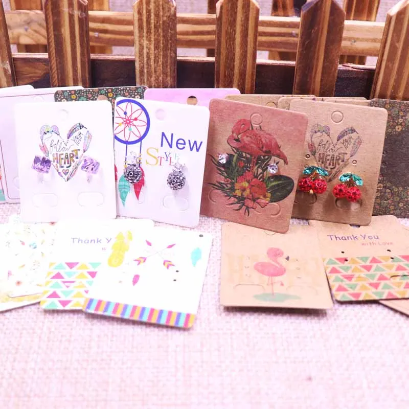 2019 DIY 100 шт Ловец снов серьги Стад цветок Дизайн Винтаж eсерьга карта 3 5x5 см/50x40 мм