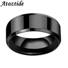 Мужское кольцо из титановой стали Atoztide, кольцо из гладкой нержавеющей стали, 6 цветов