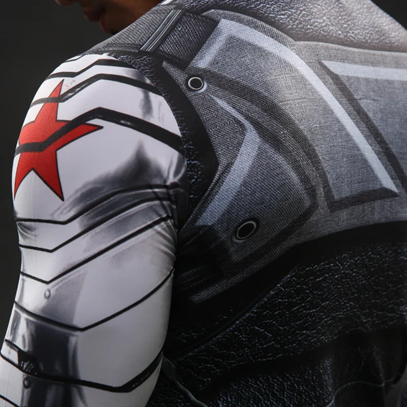 Мужская футболка с длинным рукавом и 3D принтом для фитнеса косплея Осень зима