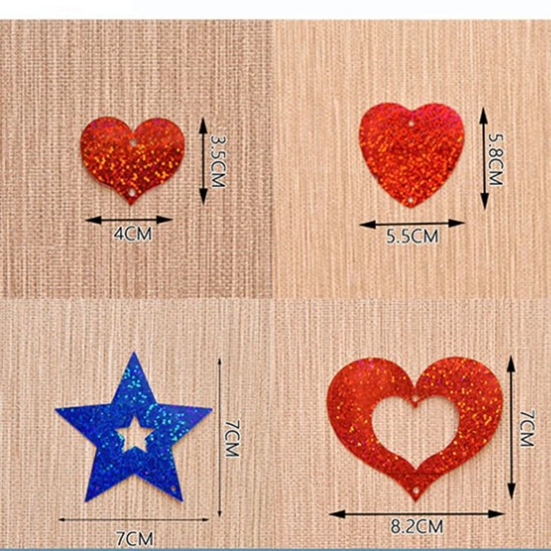 100pcs Bling Shiny Paperboard Multicolor Stars Balloons Pendant And Ribbon Wedding Marriage Balloon Decoration Party Supplie | Дом и сад