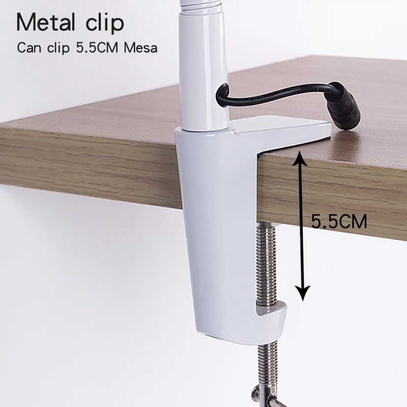 

3X 5X 8X 10X Desk Clip-on Magnifying Glass Lamp Lighted Illuminated Optical Magnifier For PCB Inspection Beauty Dentistry 3/10X