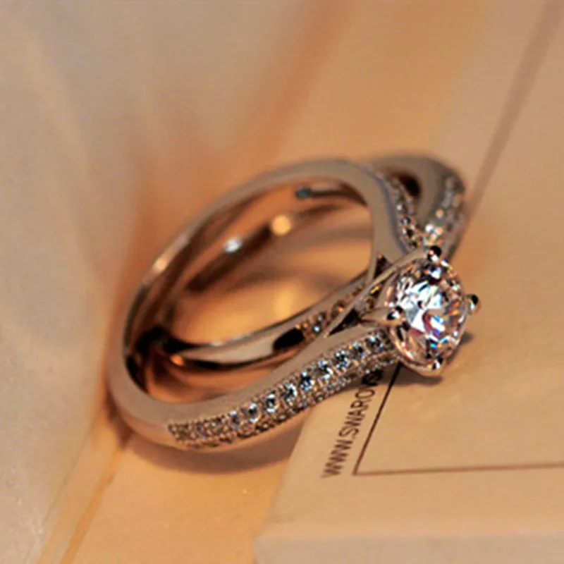 CC Ювелирные изделия из стерлингового серебра двойные кольца для женщин