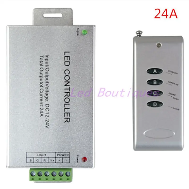 (1 pcs/lots) DC12~24V Led controller 12A 24A wireless 4 key RF RGB controller