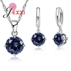 Комплект из колье и серёг, из серебра 925 пробы, с фианитом