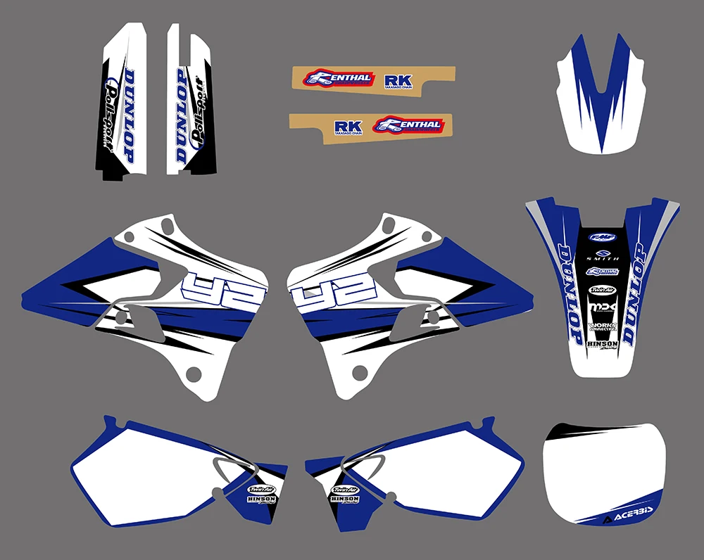 Графический фон Стикеры наклейка для Yamaha YZ125 YZ250 YZ 125 250 1996 1997 1998 1999 2000 2001 Байк Стикеры s Горячая Распродажа