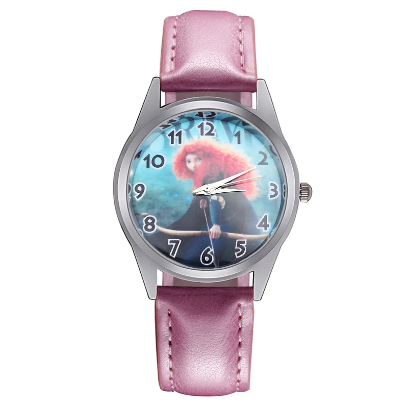 Cute Cartoon pretty girl style Children's Watches Women's Students girls Boys Quartz Leather strap Wrist Watch JC82 | Наручные