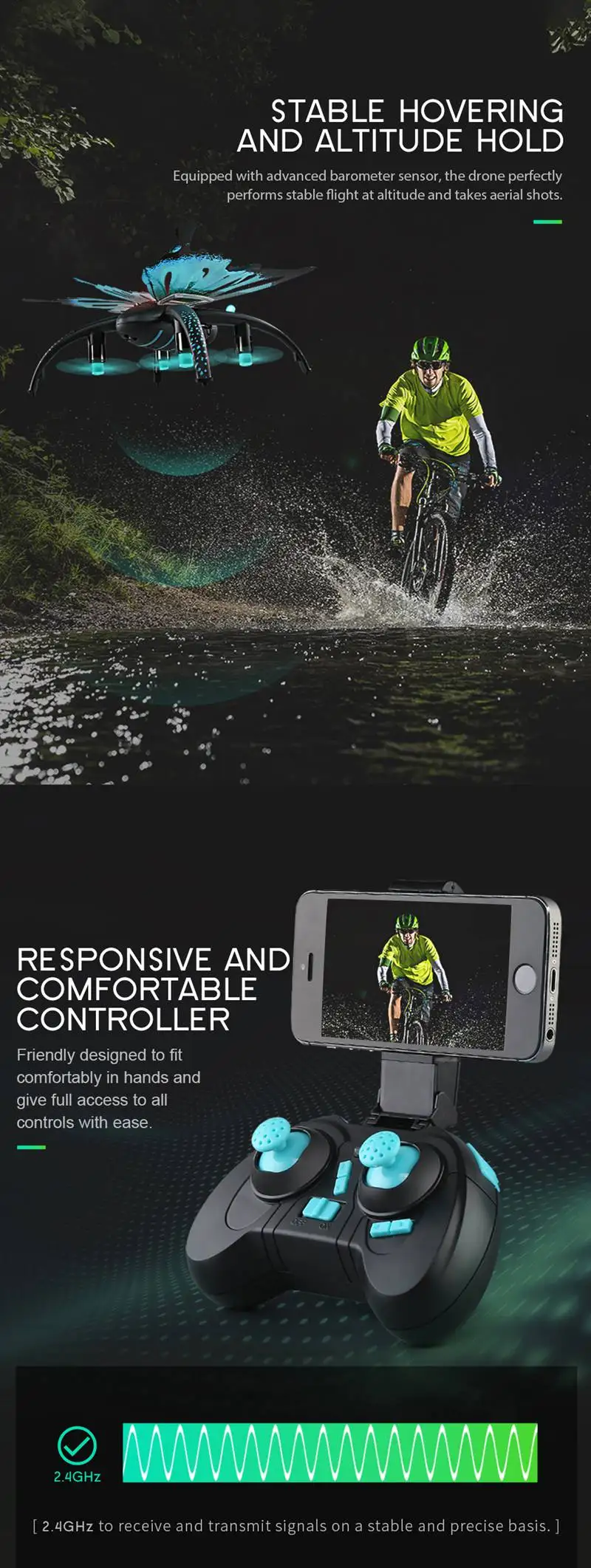 JJR/C JJRC H42WH wifi FPV высота удержания бабочка-как RC Дрон Квадрокоптер вертолет Рождественские подарки для девушек Подарок