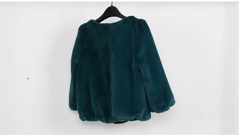 7XL пальто с искусственным мехом женская короткая модель новая осенне-зимняя куртка с круглым воротником из тонкого кроличьего меха LZ652