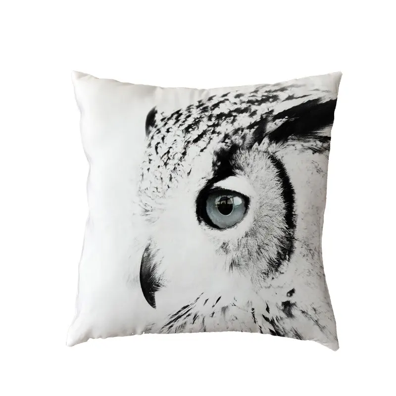 Простой белый Чехол на подушку 45x45 см попугай птица для дома гостиной спальни