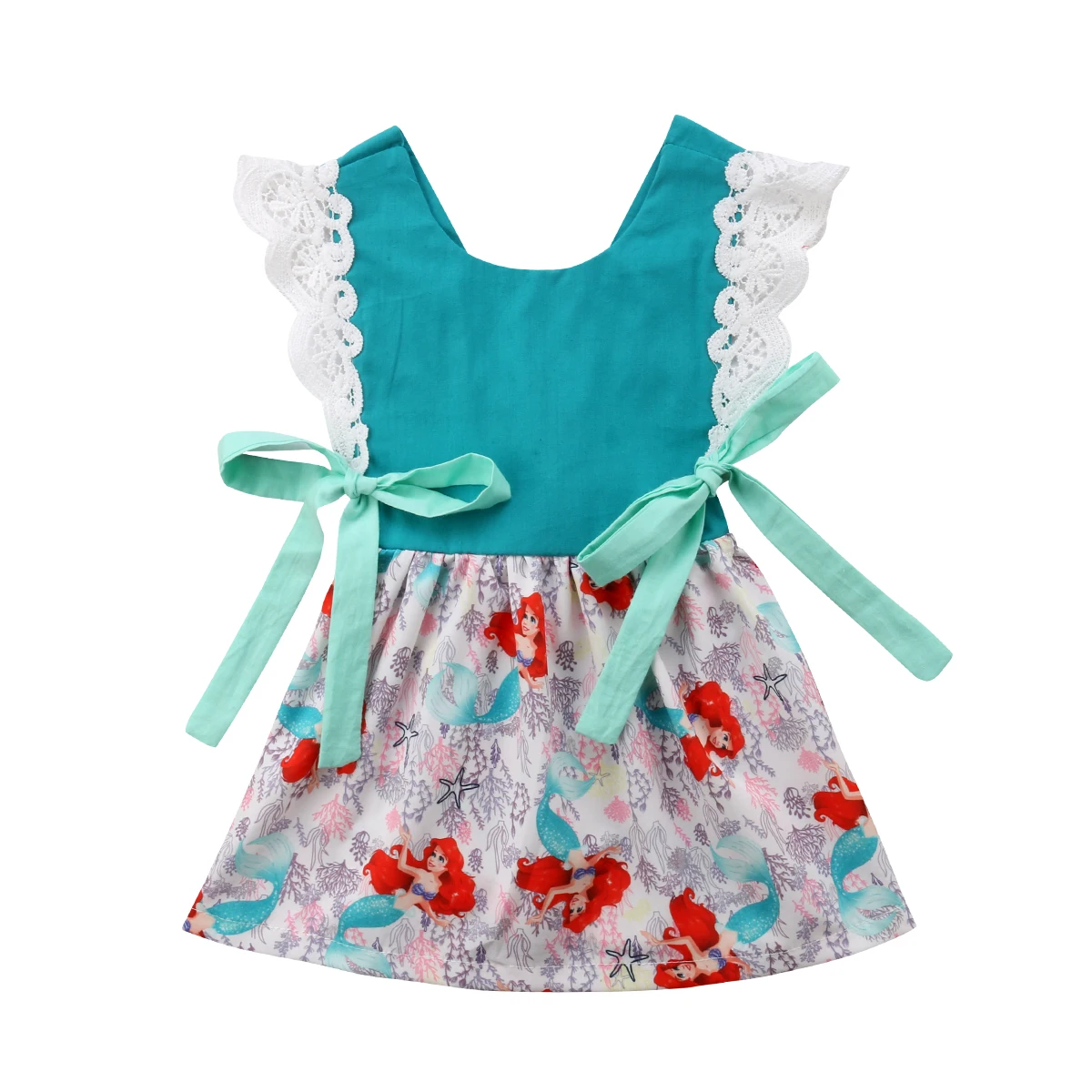 Милое детское платье для девочек летнее кружевное платье-пачка с бантом Ариель