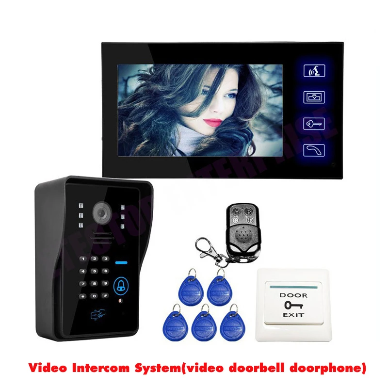 Домашняя безопасность 7 &quotLCD внутренний монитор Touchkey видео дверной звонок