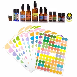 Этикетки для крышек, разноцветные стеклянные, крышка для бутылки с маслом, 1 набор, 10 листов