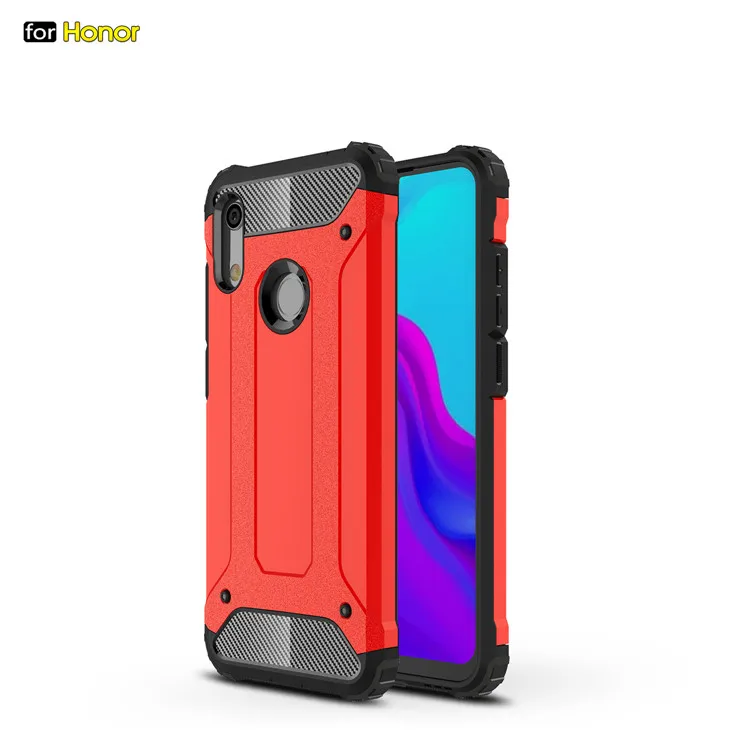 Красный Защитный чехол для huawei Honor 8A 8S 8X 8C 7S 7C 7A Pro противоударный жесткий чехол для Honor 8 7 A S X C Pro чехол s Funda - Цвет: Красный