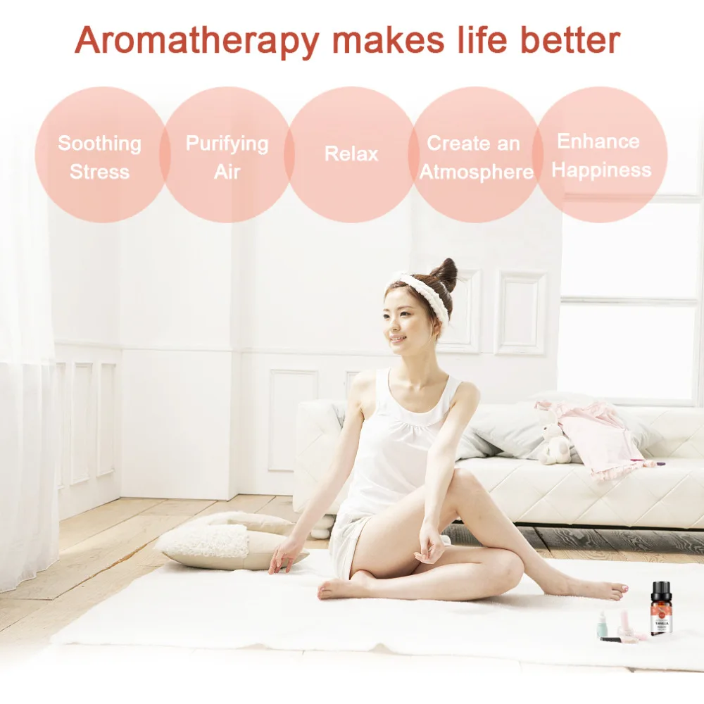 100% Natural Aromatherapy Essential Oil Vanilla 10ml Stable Emotion Relax Mood Diffuser Burner Fragrance | Красота и здоровье