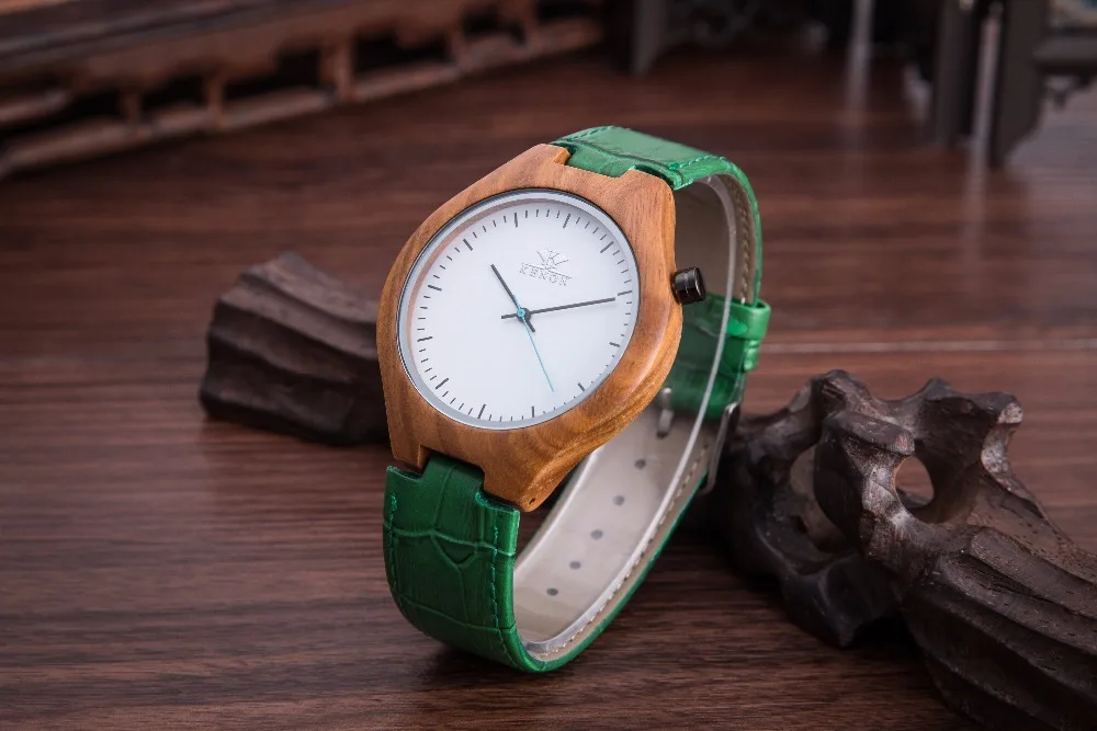 Личность Моды Случайные Бутик мужской Деревянный Кварцевые Часы Прекрасные