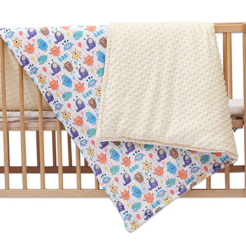Фланелевое детское одеяло Polar Dot, пеленка для новорожденных, конверт с единорогом, чехол для детской коляски, детское одеяло