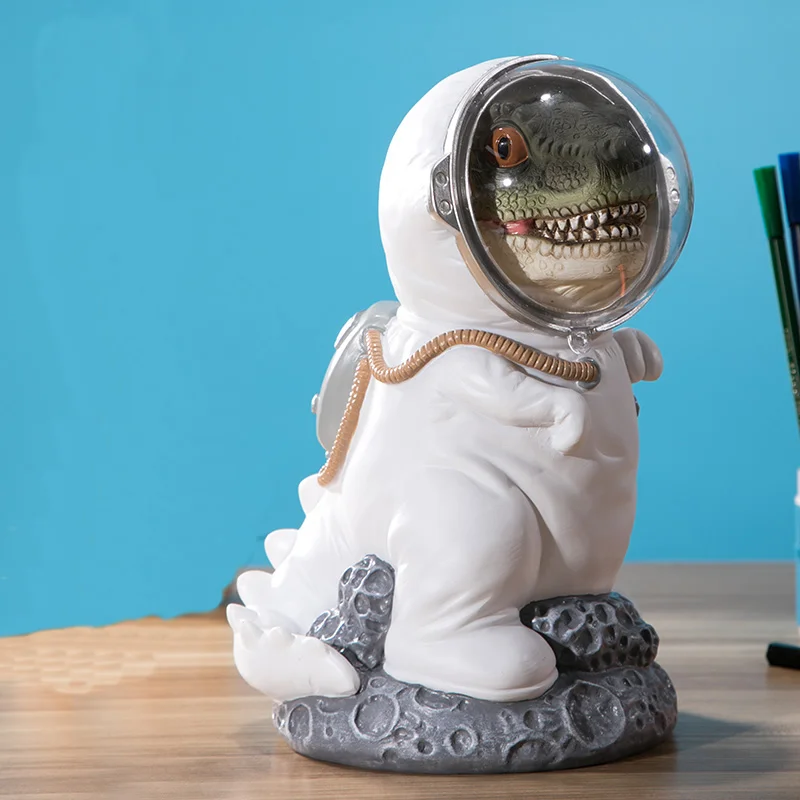 Funny crocodile astronaut resin decoration Money Boxes Personality cartoon child gift piggy bank | Дом и сад