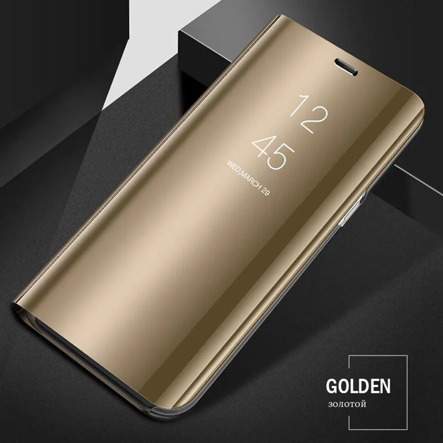 Золотой Чехол mi rror для Xiao mi Red mi Note 7 Чехол Red mi Note 6 5 Pro 4X4 K20 Pro Чехол для телефона Xio mi 9 8 SE A2 lite чехол s Global mi 9 7 - Цвет: Золотой