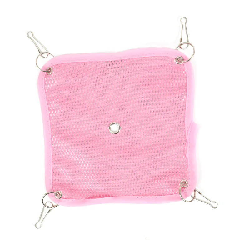 pink OWDBOB домашний хомяк гамак маленькие животные крыса попугай хорек Подвеска для хомяка кровать подушка дом клетка аксессуары для хомяков - Цвет: pink