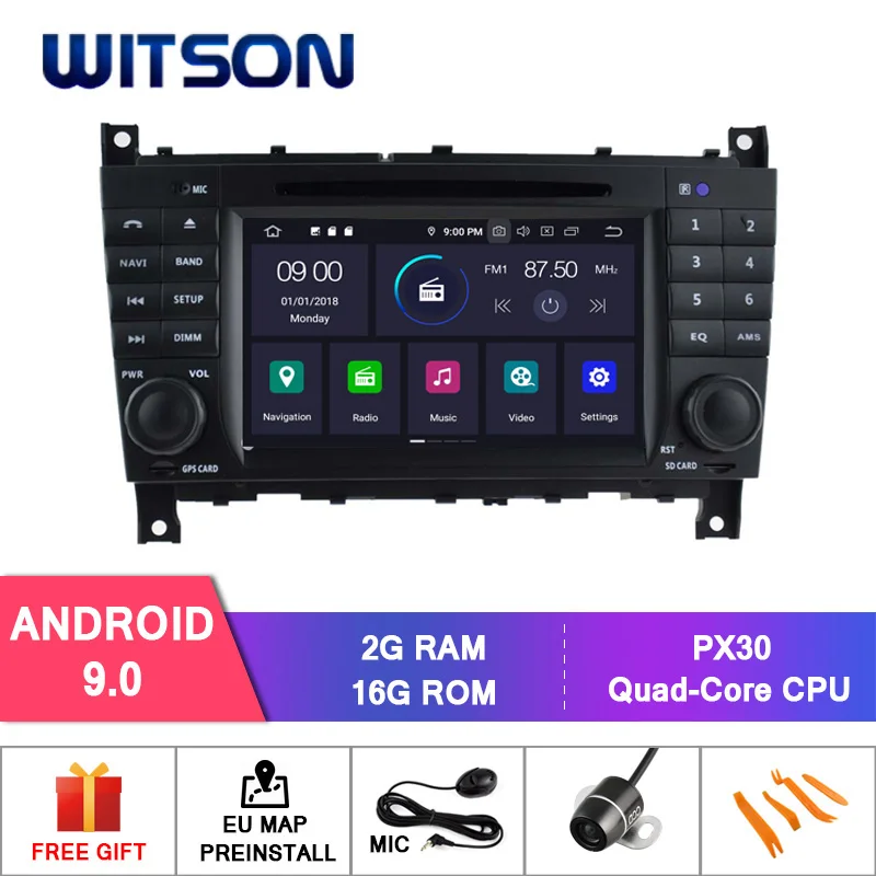 WITSON Android 9 0 IPS HD экран для BENZ C Class W203 CLC G W467 автомобильный DVD 4 Гб RAM + 64 FLASH 8 Octa Core DVR/WIFI