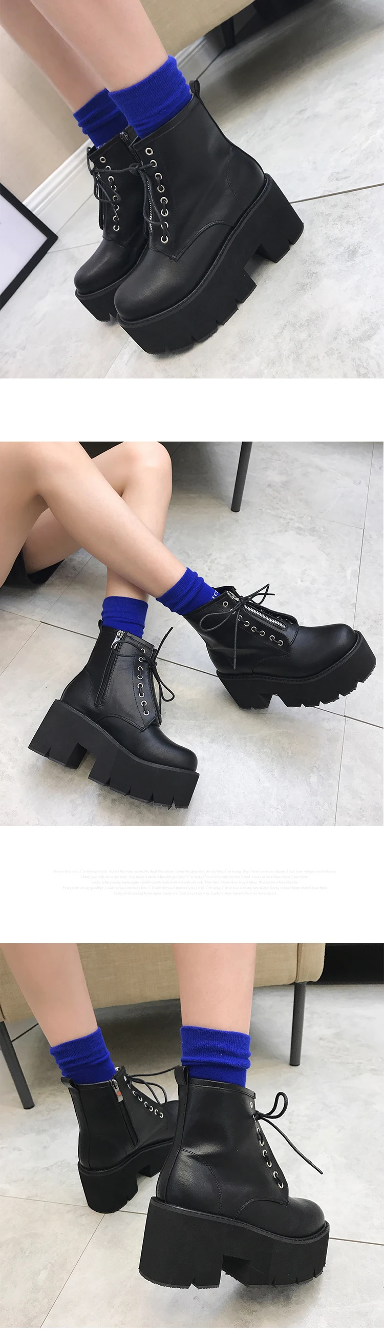 Ботинки в стиле панк; bottes femmes; обувь на платформе; женские ботильоны на высоком каблуке; осенне-зимняя обувь; мотоботы; модная женская обувь; YMA530