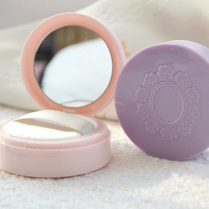 Пустая банка для пудры с ситечком компактный косметический пластиковый