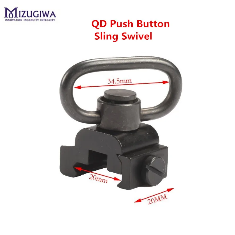 20 мм Кнопка QD Quick Release 1 25 &quotслинг Вертлюг набор Пикатинни рельсовое Охотничье