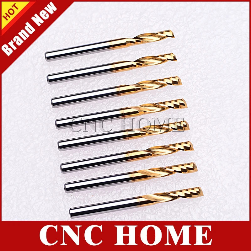 Спиральная фреза HRC55 с титановым покрытием 5 шт. 3 175x12 мм|cutter bit|one fluteend milling cutter |