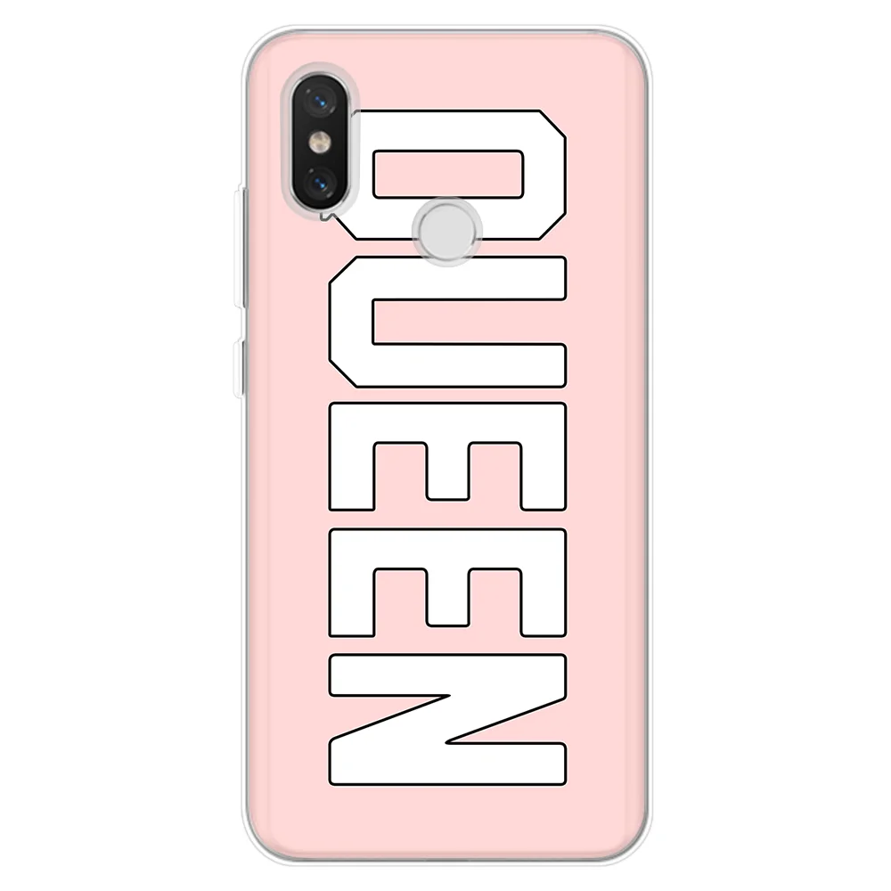 Чехол с принтом "король и королева" для спортивной камеры Xiao mi Red mi Go S2 Note 3 Note 4 Global, возраст: 3, 4, 6, рro рrime 4X 5A 5 6 7 Pro 3S 4A 4X5 плюс 5A 6A 7 mi 9 SE чехол из ТПУ - Цвет: queenbd