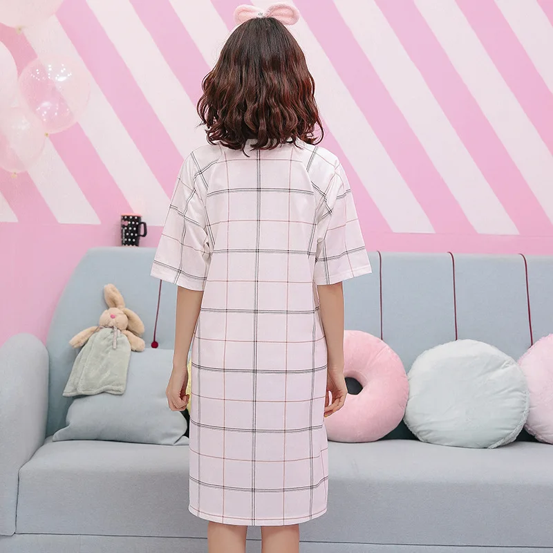 JRMISSLI Модальный Хлопок Девушка Пижамы Летом С Коротким wleeve колен Sleepskirts Случайный