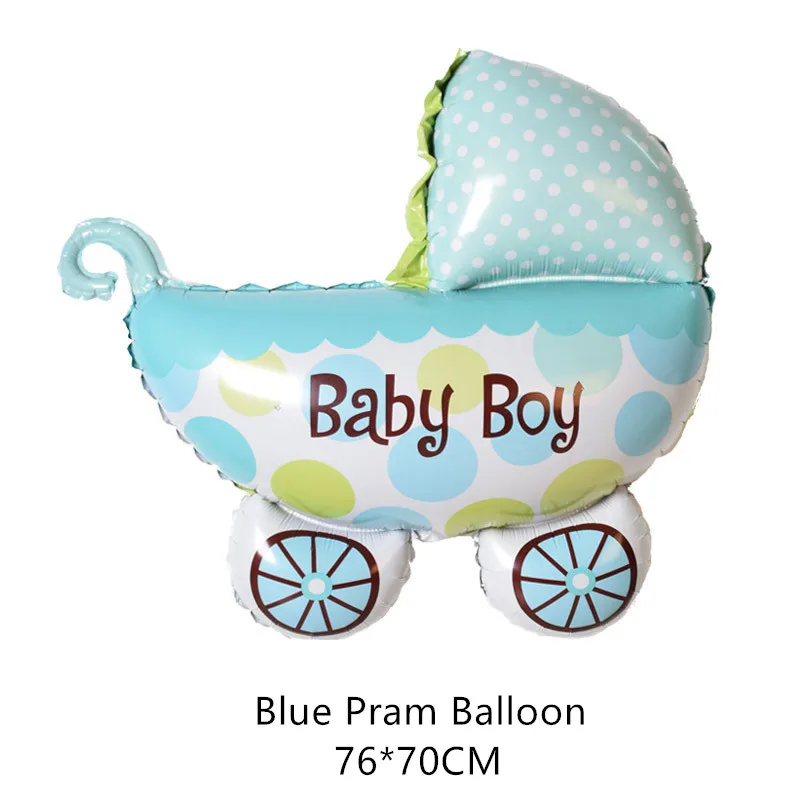 big blue pram Baby Shower украшения это мальчик девочка баннер Пол свидетельствуют о Oh Baby шар День рождения украшения детских товаров - Цвет: big blue pram