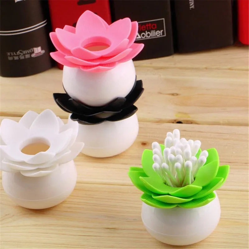 1 шт./лот лотоса домашний декор зубочистка ватный тампон держатель мода 4 Цвета